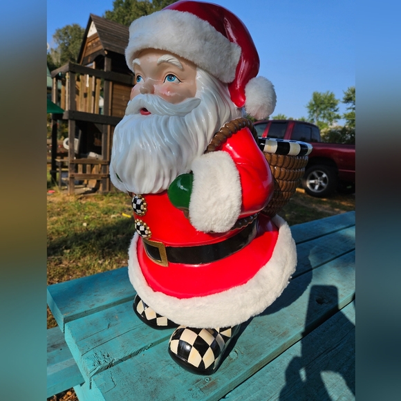 Mackenzie Childs Granny Kitsch Santa planter - Picture 4 of 10